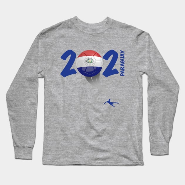 Paraguay Copa America Soccer 2021 Long Sleeve T-Shirt by DesignOfNations